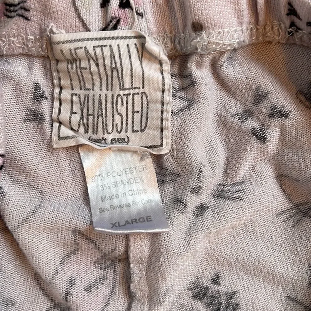 Mentally Exhausted pajama pants.  Size girls XL.